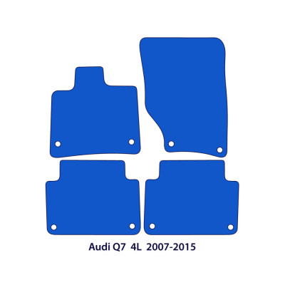 Dywaniki welurowe linia Exclusive do Audi Q7 - 2006-2016 - 4L - Czarne Exclusive