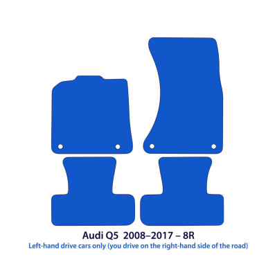 Dywaniki welurowe linia Exclusive do Audi Q5 - 2008-2017 - 8R - Czarne Exclusive