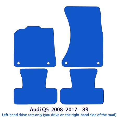 Dywaniki welurowe linia Exclusive do Audi Q5 - 2008-2017 - 8R - Czarne Exclusive