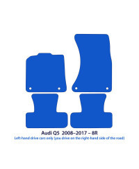 Dywaniki welurowe linia Exclusive do Audi Q5 - 2008-2017 - 8R - Czarne Exclusive
