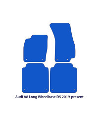 Dywaniki welurowe linia Exclusive do Audi A8/S8 długi rozstaw osi 2017-2026 - D5 - Czarne Exclusive
