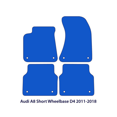 Dywaniki welurowe linia Exclusive do Audi A8/S8 krótki rozstaw osi 2010-2017 - D4 - Czarne Exclusive