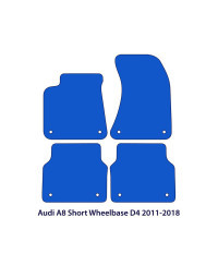 Dywaniki welurowe linia Exclusive do Audi A8/S8 krótki rozstaw osi 2010-2017 - D4 - Czarne Exclusive