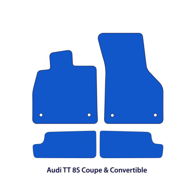 Dywaniki welurowe linia Exclusive do Audi TT / TTS / TT RS 2014-2023 - 8S - Czarne Exclusive
