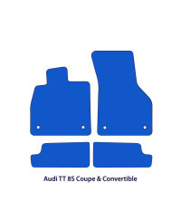 Dywaniki welurowe linia Exclusive do Audi TT / TTS / TT RS 2014-2023 - 8S - Czarne Exclusive