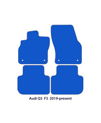 Dywaniki welurowe linia Exclusive do Audi Q3 2018-2025 - F3 - Czarne Exclusive