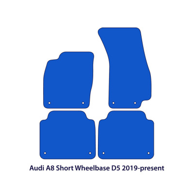Dywaniki welurowe linia Exclusive do Audi A8/S8 krótki rozstaw osi 2017-2026 -D5 - Czarne Exclusive