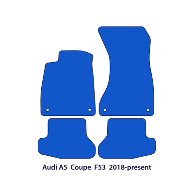 Dywaniki welurowe linia Exclusive do Audi A5 / S5 / RS5 Coupé 2016-2024 - F53 - Czarne Exclusive
