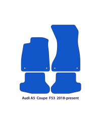 Dywaniki welurowe linia Exclusive do Audi A5 / S5 / RS5 Coupé 2016-2024 - F53 - Czarne Exclusive