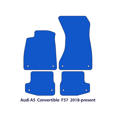 Dywaniki welurowe linia Exclusive do Audi A5 & S5 Cabrio 2017-2024 - F57 - Czarne Exclusive