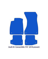 Dywaniki welurowe linia Exclusive do Audi A5 & S5 Cabrio 2017-2024 - F57 - Czarne Exclusive