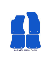 Dywaniki welurowe linia Exclusive do Audi A4 - 1999-2001 - Sedan & Kombi B5 - Czarne Exclusive wersja poliftowa