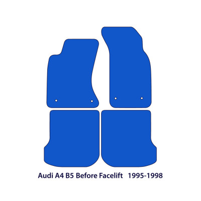Dywaniki welurowe linia Exclusive do Audi A4 - 1994-2001- B5 - Czarne Exclusive