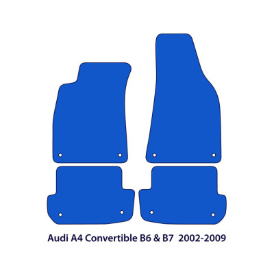 Dywaniki welurowe linia Exclusive do Audi A4 & S4 Cabrio 2000-2008 - B6 & B7 - Czarne Exclusive