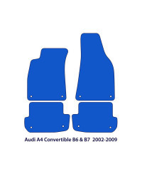 Dywaniki welurowe linia Exclusive do Audi A4 & S4 Cabrio 2000-2008 - B6 & B7 - Czarne Exclusive