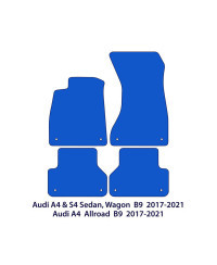 Dywaniki welurowe linia Exclusive do Audi A4 & S4 - 2015-2024 - B9 - Czarne Exclusive