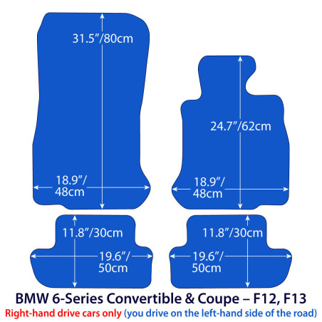 Dywaniki welurowe linia Exclusive do BMW Serii 6 Cabrio & Coupé 2010-2018 - F12, F13 - Czarne Exclusive