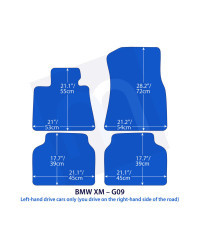 Dywaniki welurowe linia Exclusive do BMW XM - 2022-2026 - G09 - Czarne Exclusive