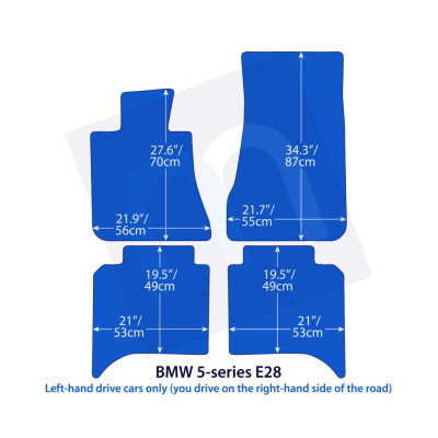 Dywaniki welurowe linia Exclusive do BMW Serii 5 - 1981-1988 - E28 - Czarne Exclusive