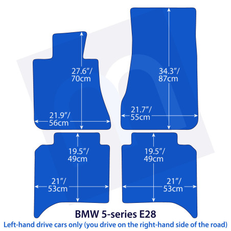 Dywaniki welurowe linia Exclusive do BMW Serii 5 - 1981-1988 - E28 - Czarne Exclusive