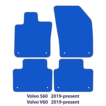 Dywaniki welurowe linia Exclusive do Volvo S60 & V60 2019-2025 - SWE Logo