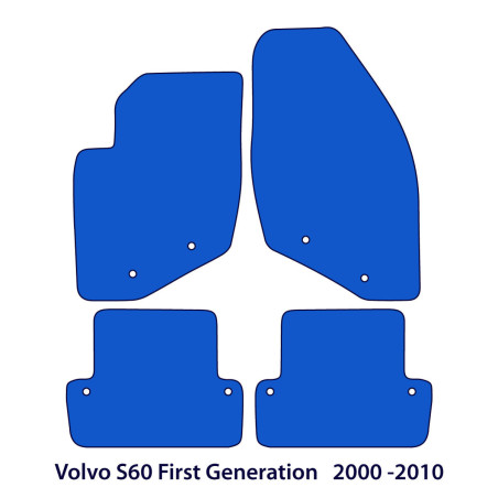 Dywaniki welurowe linia Exclusive do Volvo S60 2000-2010 - I Gen - SWE Logo