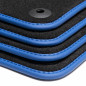 Dywaniki welurowe linia Exclusive do Volvo S40 & V50 2003-2012 - Niebieskie obszycie