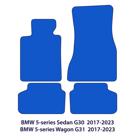 Dywaniki welurowe linia Exclusive do BMW Serii 5 - 2016-2024 - G30, G31, F90 - Czarne
