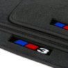 Dywaniki welurowe do BMW Serii 3 - 1975-1984 - E21 - Czarne 3 Logo