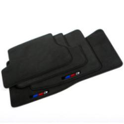 Dywaniki welurowe do BMW Serii 3 - 1975-1984 - E21 - Czarne 3 Logo