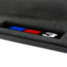 Dywaniki welurowe do BMW Serii 3 - 1975-1984 - E21 - Czarne 3 Logo