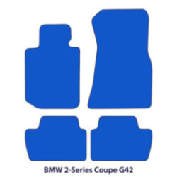 Dywaniki welurowe do BMW Serii 2 Coupé 2021-2026 - G42, G87 - 2 Logo