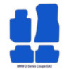 Dywaniki welurowe do BMW Serii 2 Coupé 2021-2026 - G42, G87 - 2 Logo