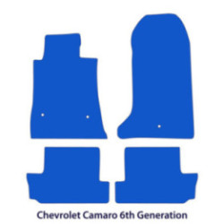 Dywaniki welurowe do Chevrolet Camaro 2016-2024 - Coupe & Convertible - VI gen - Czarne
