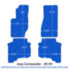 Dywaniki welurowe do Jeep Commander 2005-2010 - XK XH - Czarne