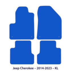 Dywaniki welurowe do Jeep Cherokee 2013-2023 - KL - Czarne