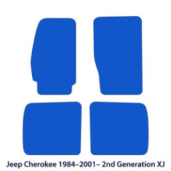 Dywaniki welurowe do Jeep Cherokee - 1983-2001 - XJ - Czarne