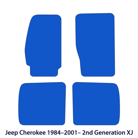 Dywaniki welurowe linia Exclusive do Jeep Cherokee - 1983-2001 - XJ - Czarne