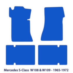 Dywaniki welurowe do Mercedes W108 & W109 1966-1972 - Czarne