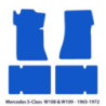 Dywaniki welurowe do Mercedes W108 & W109 1966-1972 - Czarne