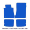 Dywaniki welurowe do Mercedes S-Class Coupé 1980-1991 - C126 - Czarne