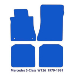 Dywaniki welurowe do Mercedes S-Class 1979-1991 - W126 - Czarne