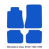 Dywaniki welurowe do Mercedes S-Class Krótki rozstaw osi 1991-1998 - W140 - Czarne