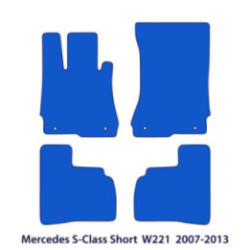 Dywaniki welurowe do Mercedes S-Class Krótki rozstaw osi 2005-2013 - W221 - Czarne