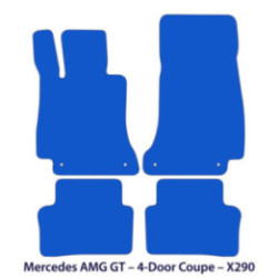Dywaniki welurowe do Mercedes AMG GT 2018-2025 - 4-drzwiowy Hatchback X290 - Czarne
