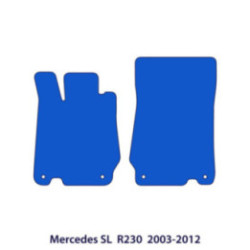 Dywaniki welurowe do Mercedes SL 2001-2012 - R230 - Czarne