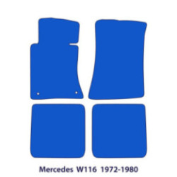 Dywaniki welurowe do Mercedes S-Class W116 1972-1980 - Czarne