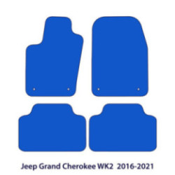Dywaniki welurowe do Jeep Grand Cherokee 2011-2021 - WK2 - Czerwone przeszycia