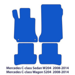 Dywaniki welurowe do Mercedes C-Class 2007-2015 - W204 & S204 - Beżowe