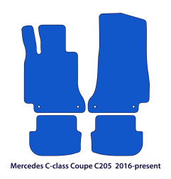 Dywaniki welurowe linia Exclusive do Mercedes C-Class 2015-2023 - Coupe C205 - Beżowe